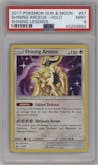 Shining Arceus from the 2017 Pokemon S&M set graded by PSA and given an overall grade of 9.