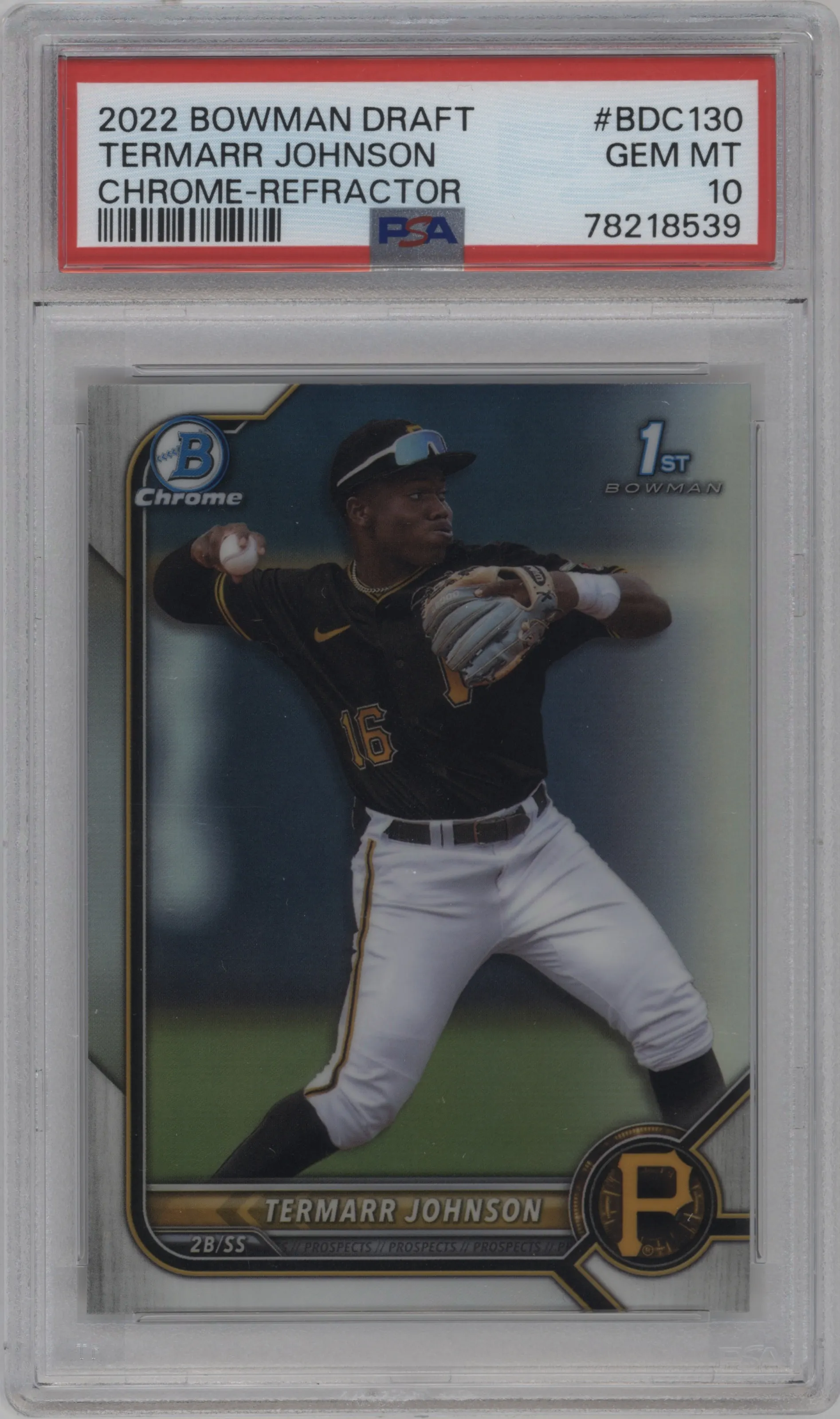 2022 Bowman Draft Chrome Termarr Johnson Refractor PSA 10