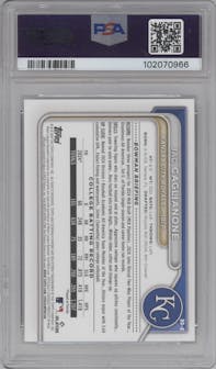 Jac Caglianone  from the 2024 Bowman Draft set graded by PSA and given an overall grade of 10.