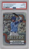 Jac Caglianone from the 2024 Bowman's Best set graded by PSA and given an overall grade of 10.