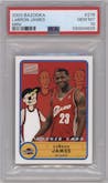 LeBron James from the 2003-04 Topps Bazooka set featuring a Mini parallel graded by PSA and given an overall grade of 10.