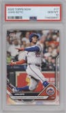 Juan Soto from the 2025 Topps Now set graded by PSA and given an overall grade of 10.