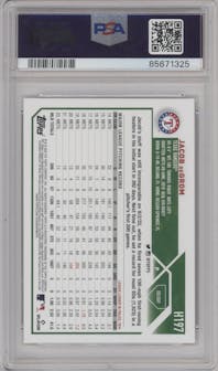 Jacob DeGrom from the 2023 Topps Holiday set graded by PSA and given an overall grade of 10.