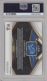 Jahmyr Gibbs from the 2023 Panini Select set featuring a Prizm parallel graded by PSA and given an overall grade of 10.