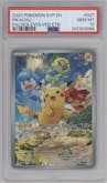 Pikachu from the 2023 Pokemon SV set featuring a Scarlet & Violet - Paldea Evolved Elite Trainer Box parallel graded by PSA and given an overall grade of 10.