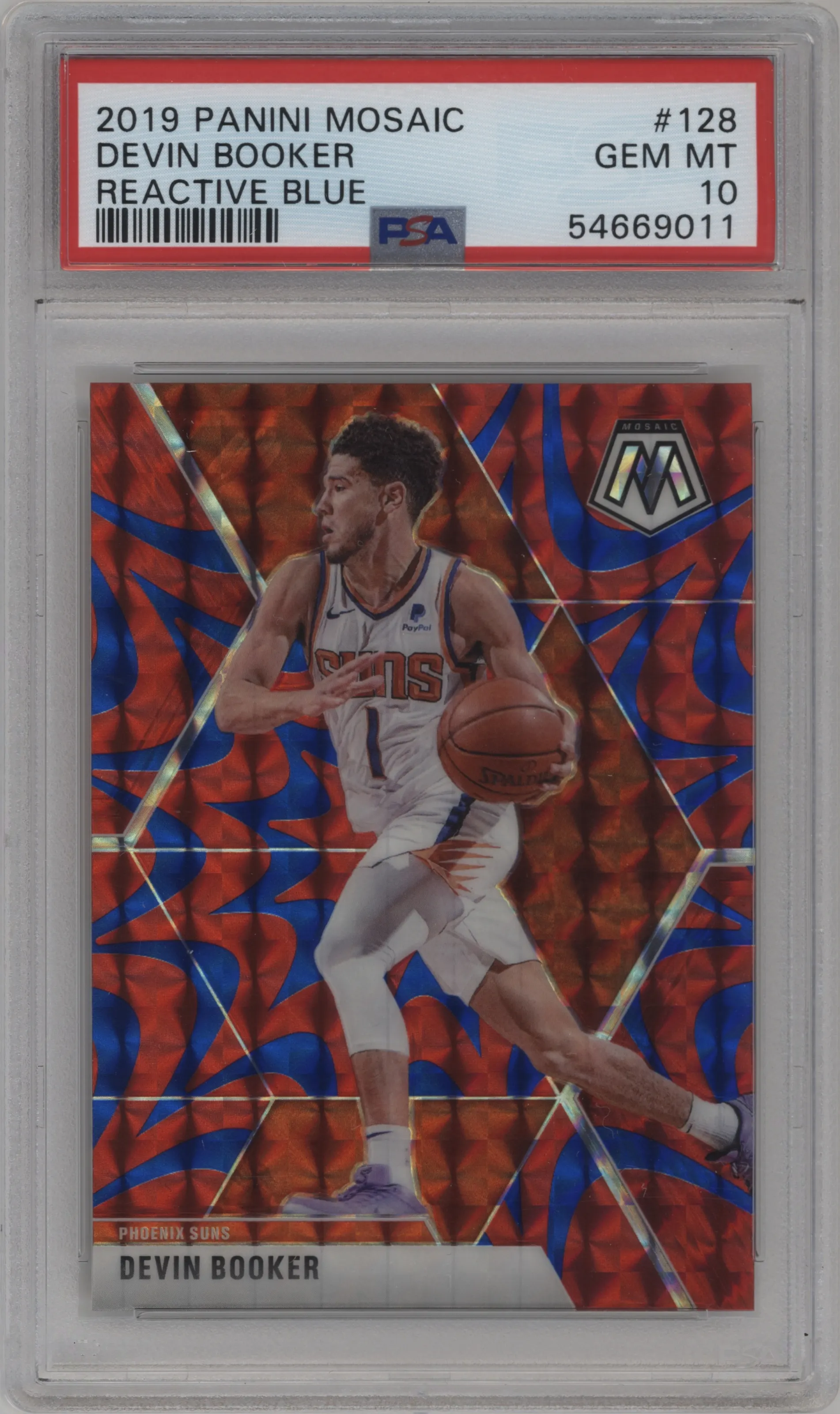 2019 Panini Mosaic Devin Booker Reactive Blue PSA 10