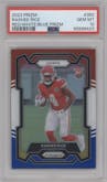 Rashee Rice from the 2023 Panini Prizm set featuring a Red White Blue Prizm parallel graded by PSA and given an overall grade of 10.