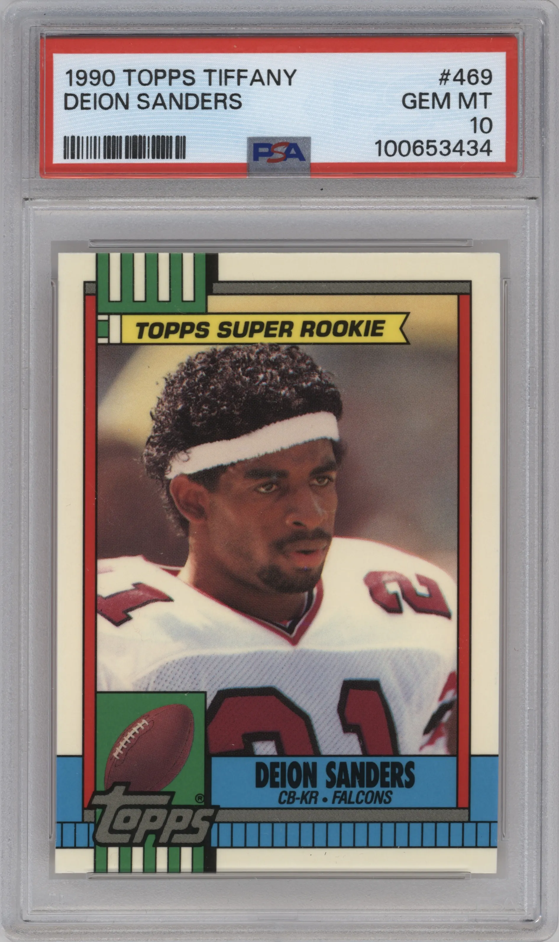 1990 Topps Deion Sanders Tiffany PSA 10