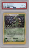 Sceptile from the 2003 Pokemon EX set graded by PSA and given an overall grade of 8.