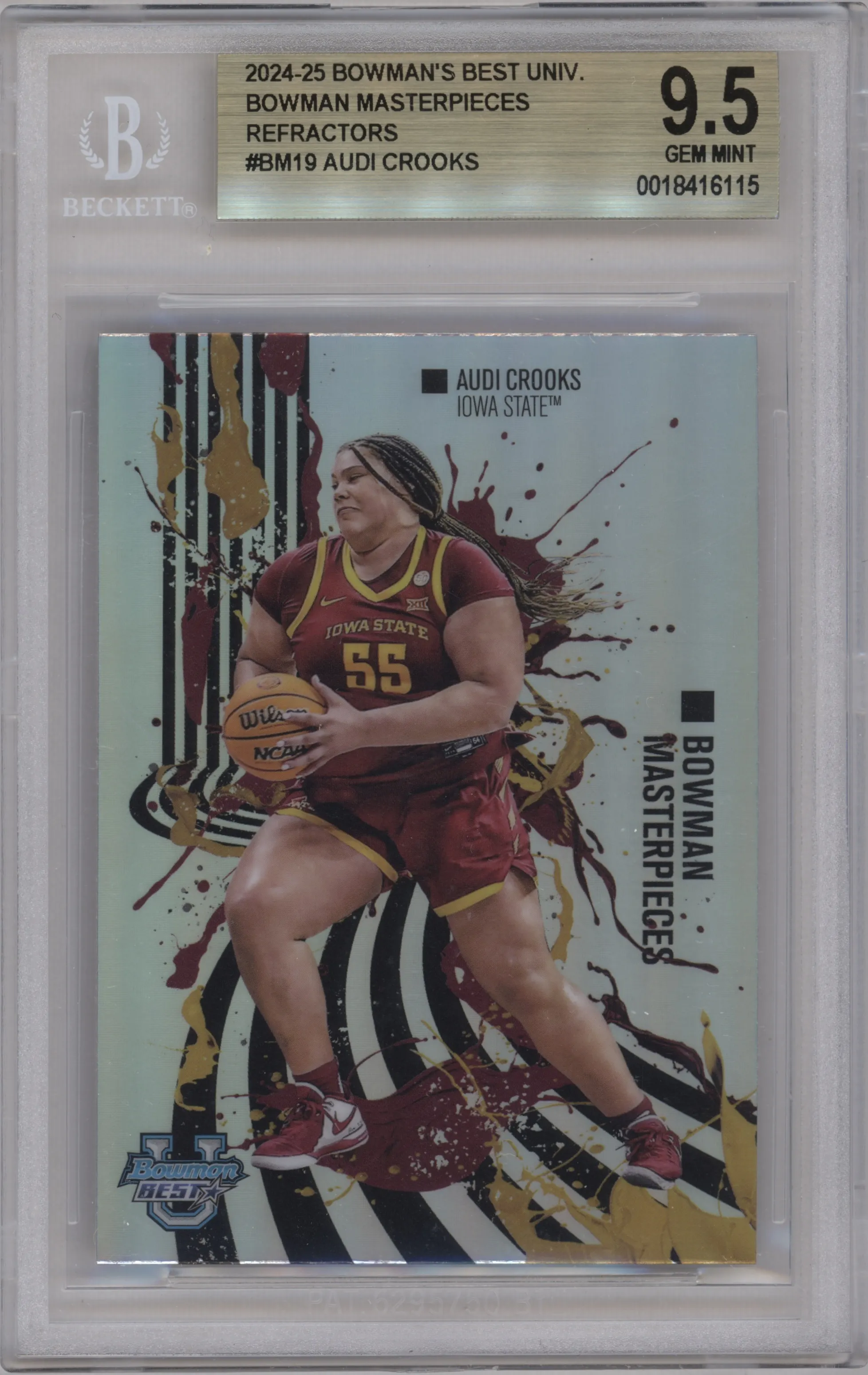 2024 Bowman's Best University Bowman Masterpieces Audi Crooks Refractor #BM-19 BGS 9.5