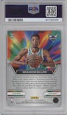 Brandon Miller from the 2023-24 Panini Prizm set featuring a Silver Prizm parallel graded by PSA and given an overall grade of 10.