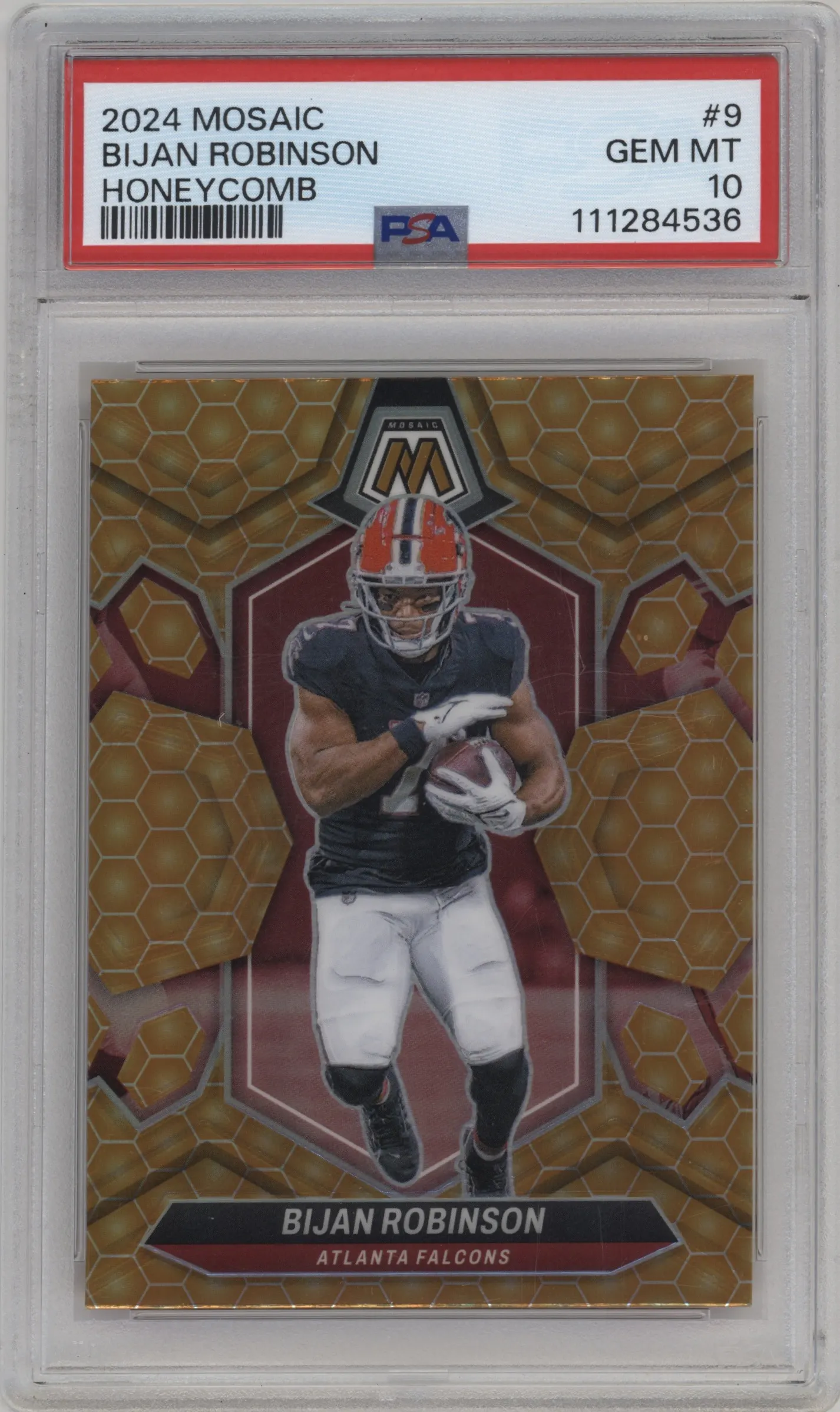 2024 Panini Mosaic Bijan Robinson Honeycomb #9 PSA 10