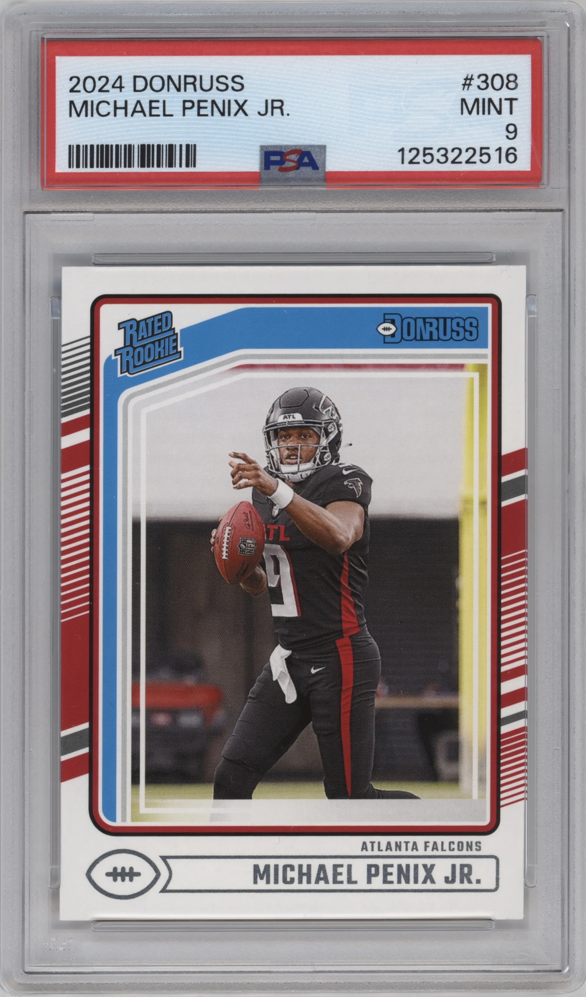 2024 Donruss Rated Rookie Michael Penix Jr. #308 PSA 9