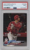 Shohei Ohtani from the 2018 Topps Update set graded by PSA and given an overall grade of 9.