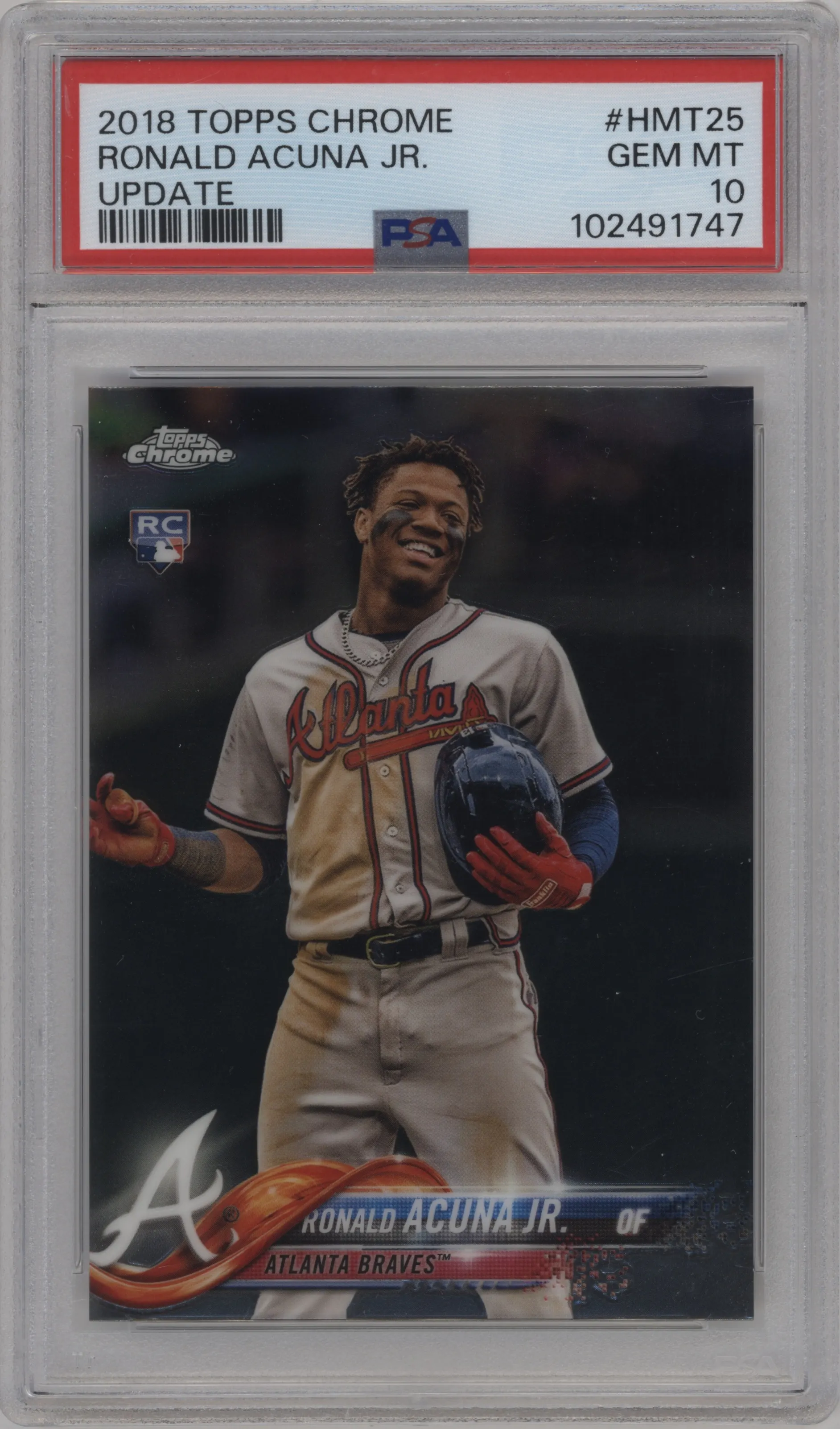 2018 Topps Chrome Update Ronald Acuna Jr. PSA 10