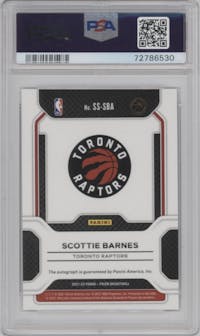 Scottie Barnes  from the 2021-22 Panini Prizm  set graded by PSA and given an overall grade of 10.