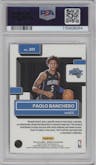 Paolo Banchero from the 2022-23 Panini Donruss set featuring a Green Holo Laser parallel graded by PSA and given an overall grade of 10.