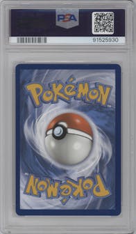 Mewtwo VSTAR from the 2023 Pokemon SWSH set graded by PSA and given an overall grade of 10.