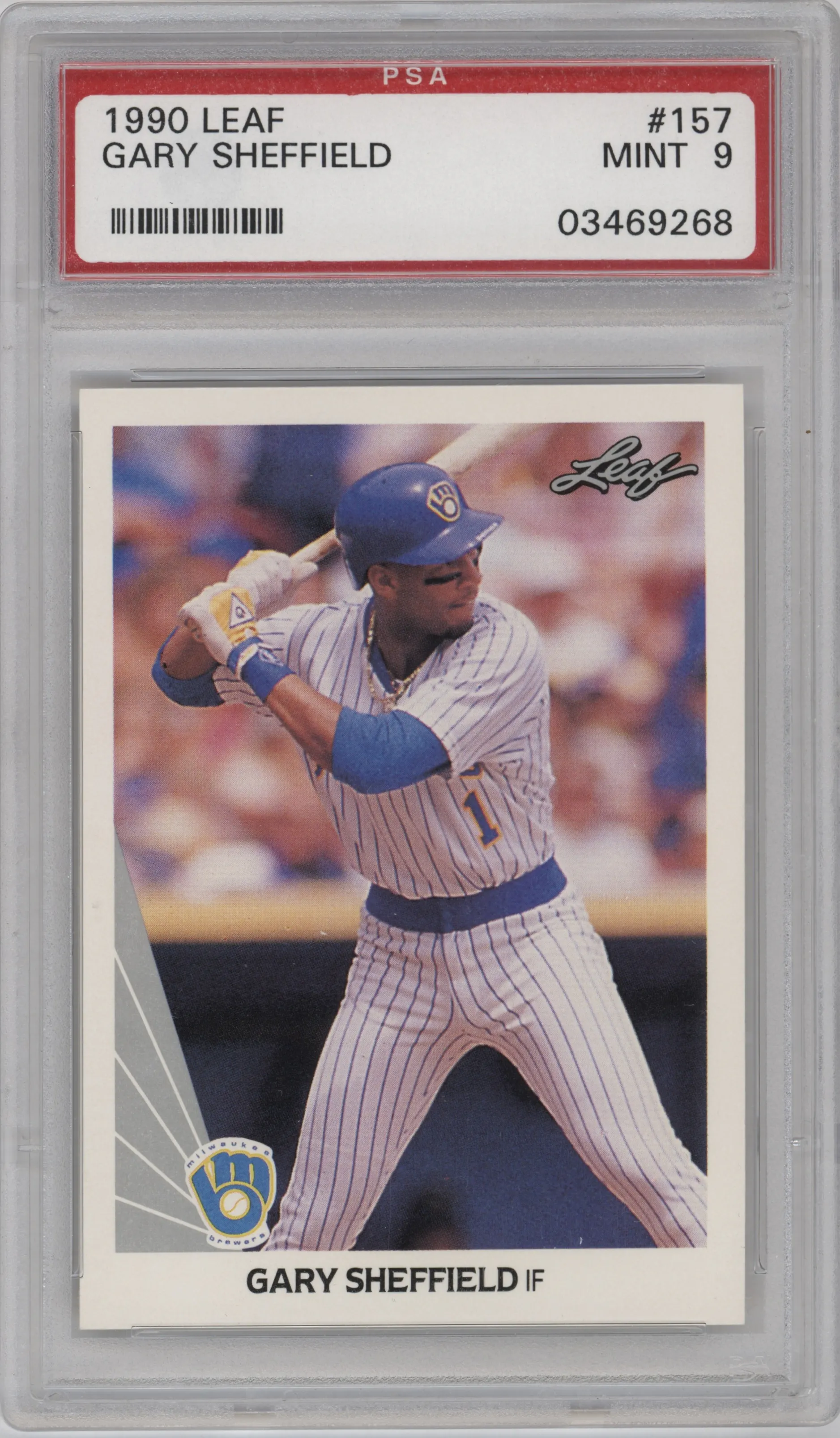 1990 Leaf Gary Sheffield #157 PSA 9