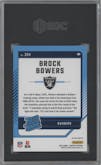 Brock Bowers from the 2024 Donruss set featuring a Pink parallel graded by SGC and given an overall grade of 9.5.