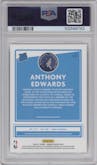 Anthony Edwards from the 2020-21 Panini Donruss set graded by PSA and given an overall grade of 10.