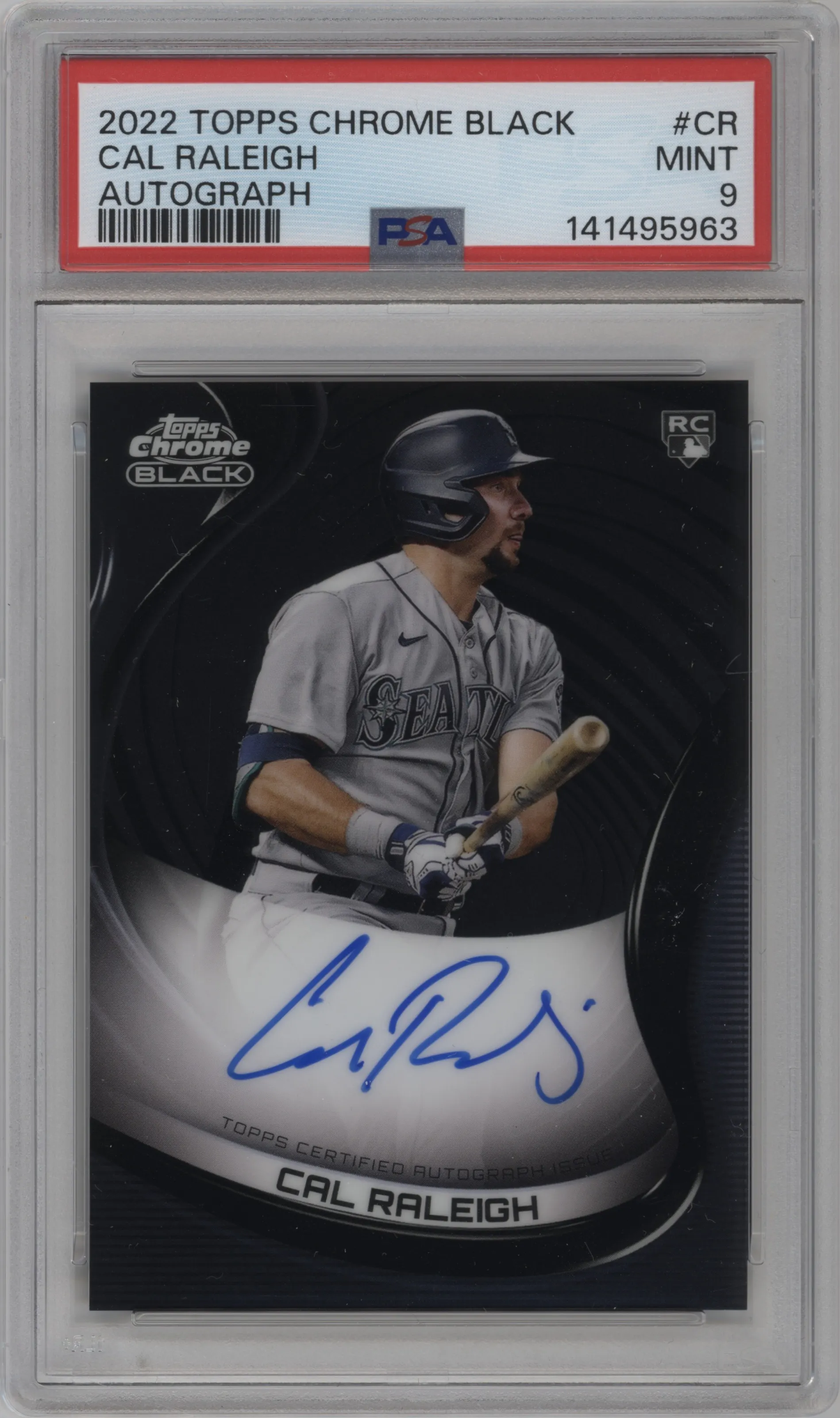2022 Topps Chrome Black Auto Cal Raleigh #CBA-CR PSA 9