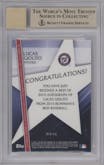 Lucas Giolito from the 2015 Bowman’s Best set featuring a Atomic Refractor parallel graded by Beckett and given an overall grade of 9.5.