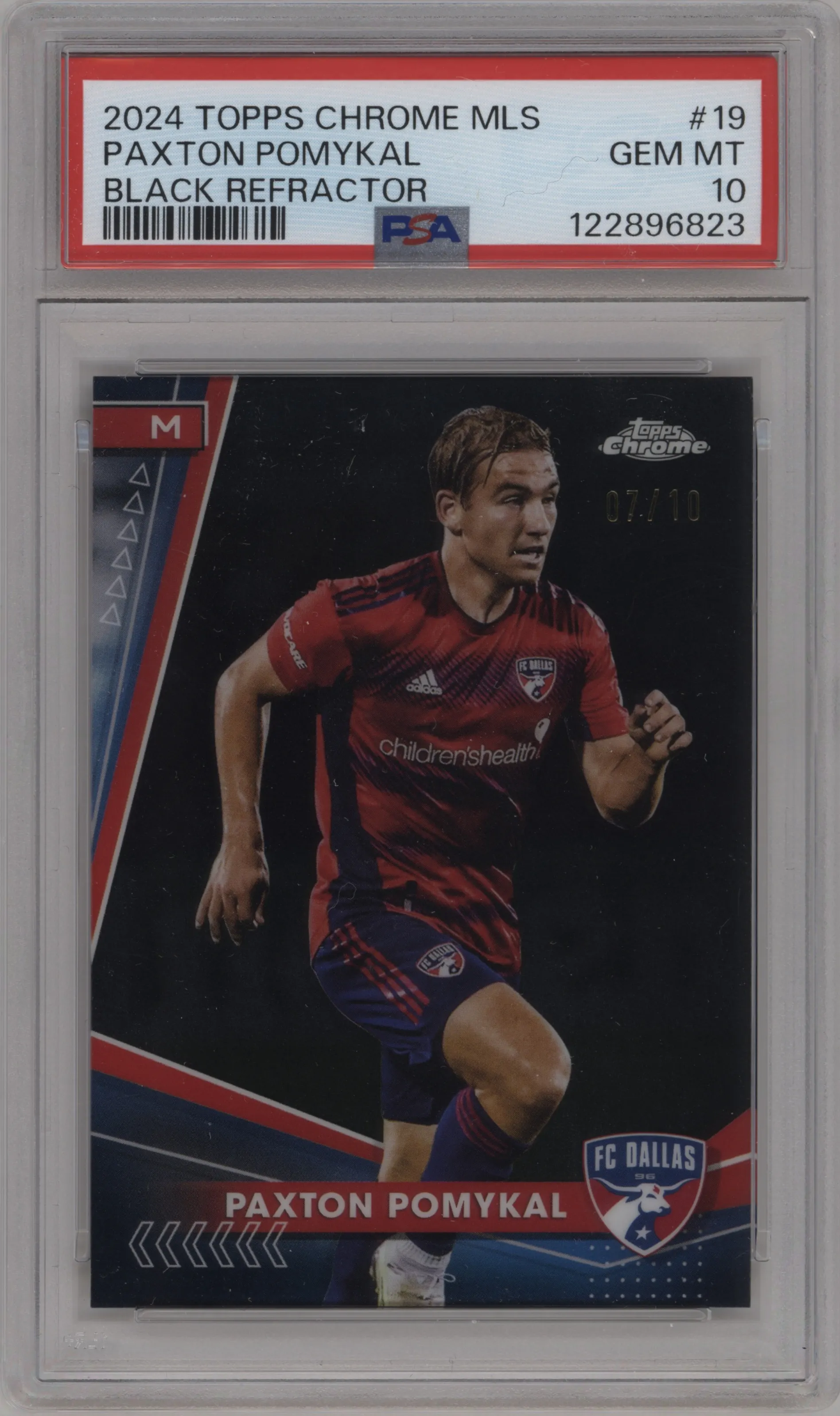 2024 Topps Chrome MLS Paxton Pomykal Black Refractor PSA 10