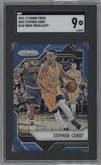 Stephen Curry from the 2016-17 Panini Prizm  set featuring a Blue Wave parallel graded by SGC and given an overall grade of 9.