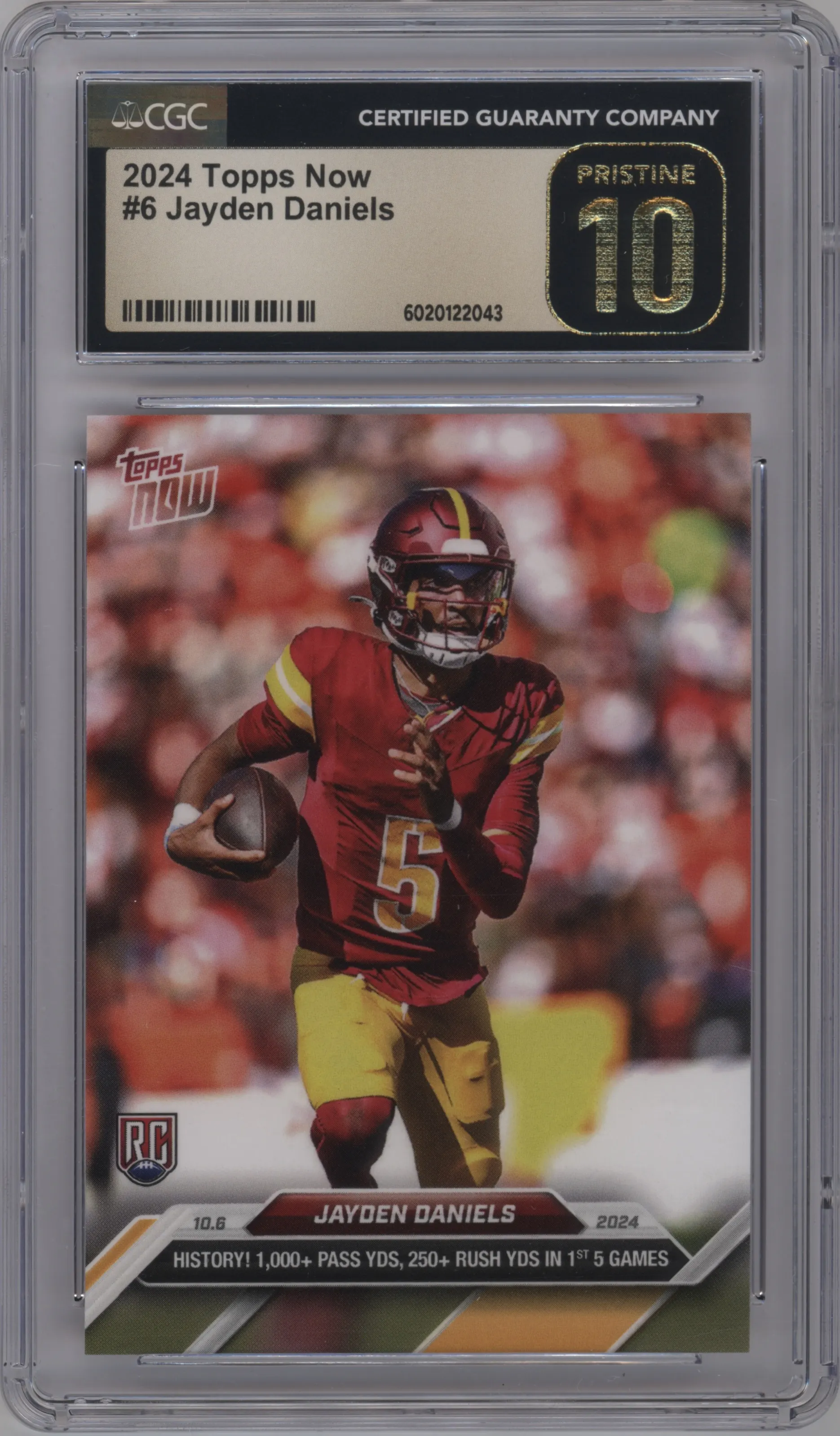 2024 Topps Now Jayden Daniels CGC 10
