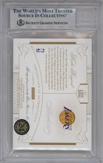 Kobe Bryant from the 2014-15 Panini Flawless set graded by Beckett and given an overall grade of 9.