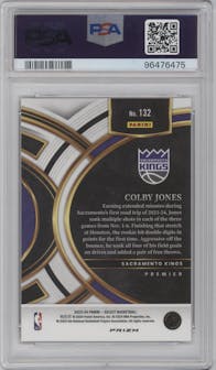 Colby Jones from the 2023-24 Panini Select  set featuring a Tiger parallel graded by PSA and given an overall grade of 10.
