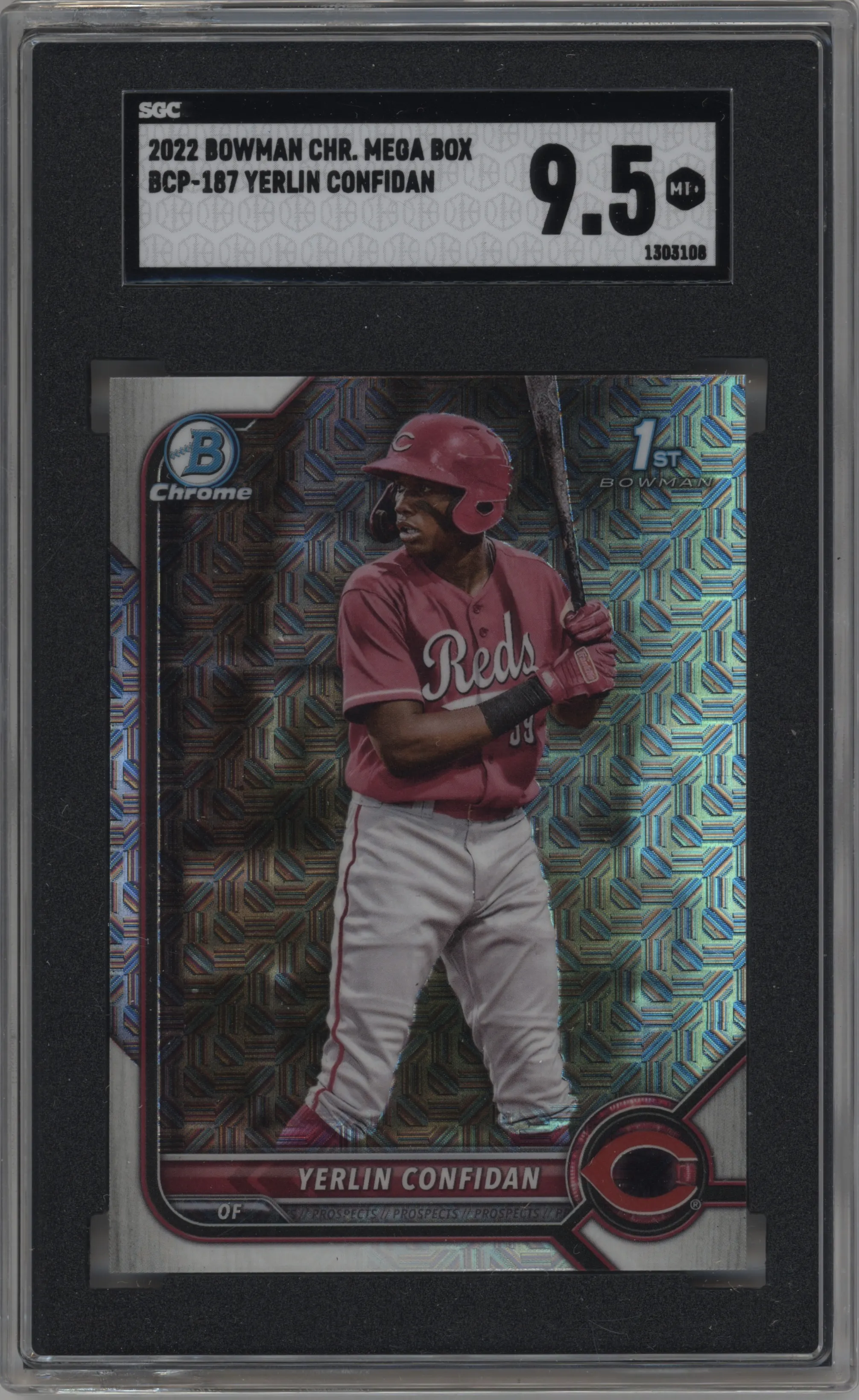 2022 Bowman Chrome Mega Box Yerlin Confidan #BCP-187 SGC 9.5