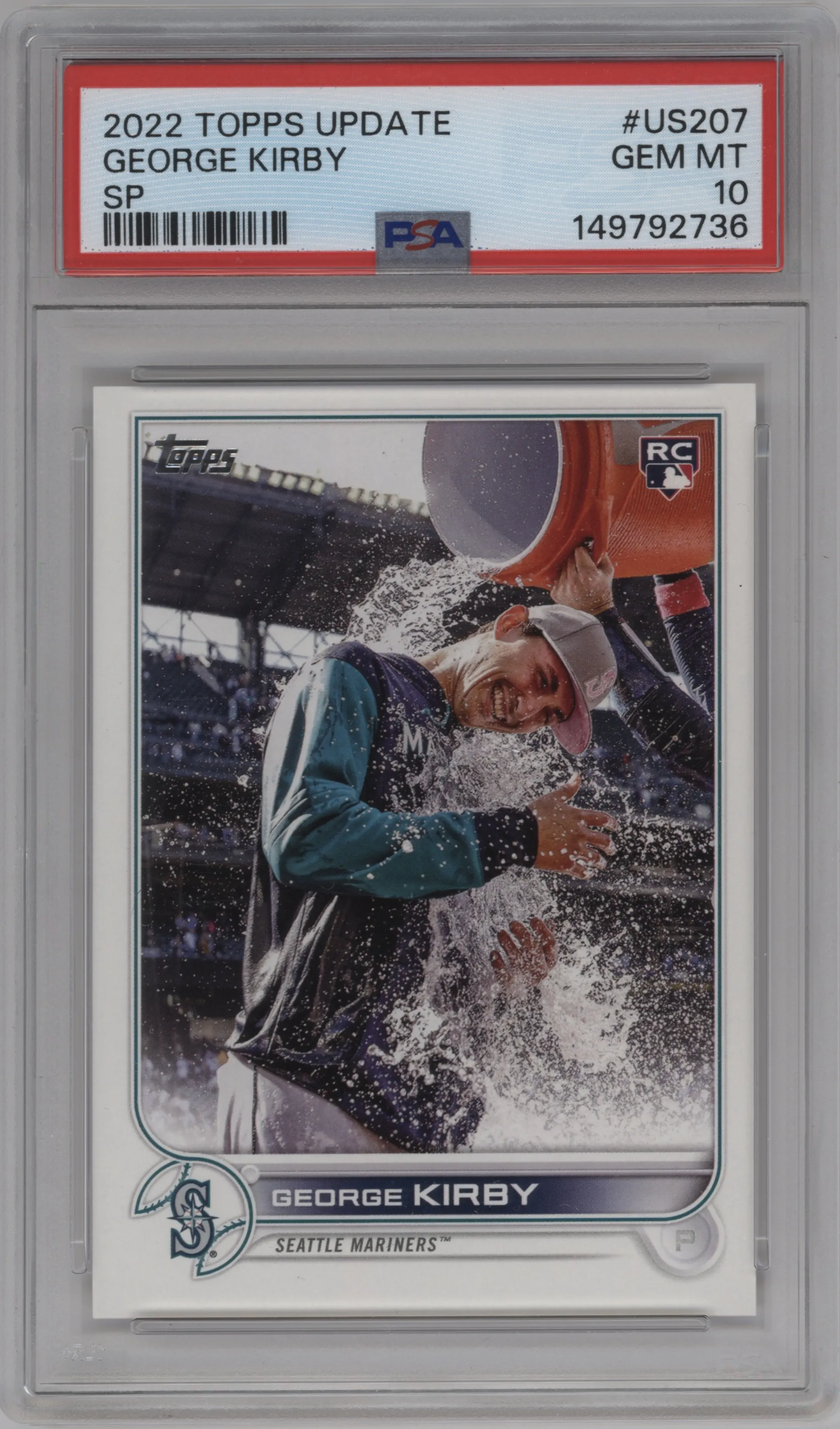 2022 Topps Update SP George Kirby PSA 10