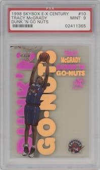 Tracy McGrady from the 1998-99 Skybox E-X Century set graded by PSA and given an overall grade of 9.