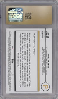 Paul Skenes from the 2024 Topps Update set graded by CSG and given an overall grade of 10.