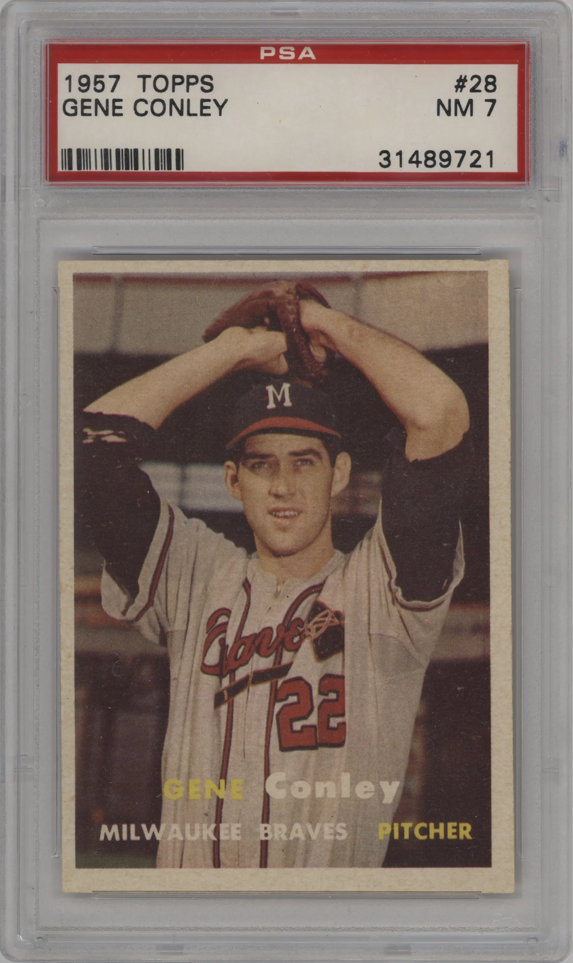 1957 Topps Gene Conley PSA 7