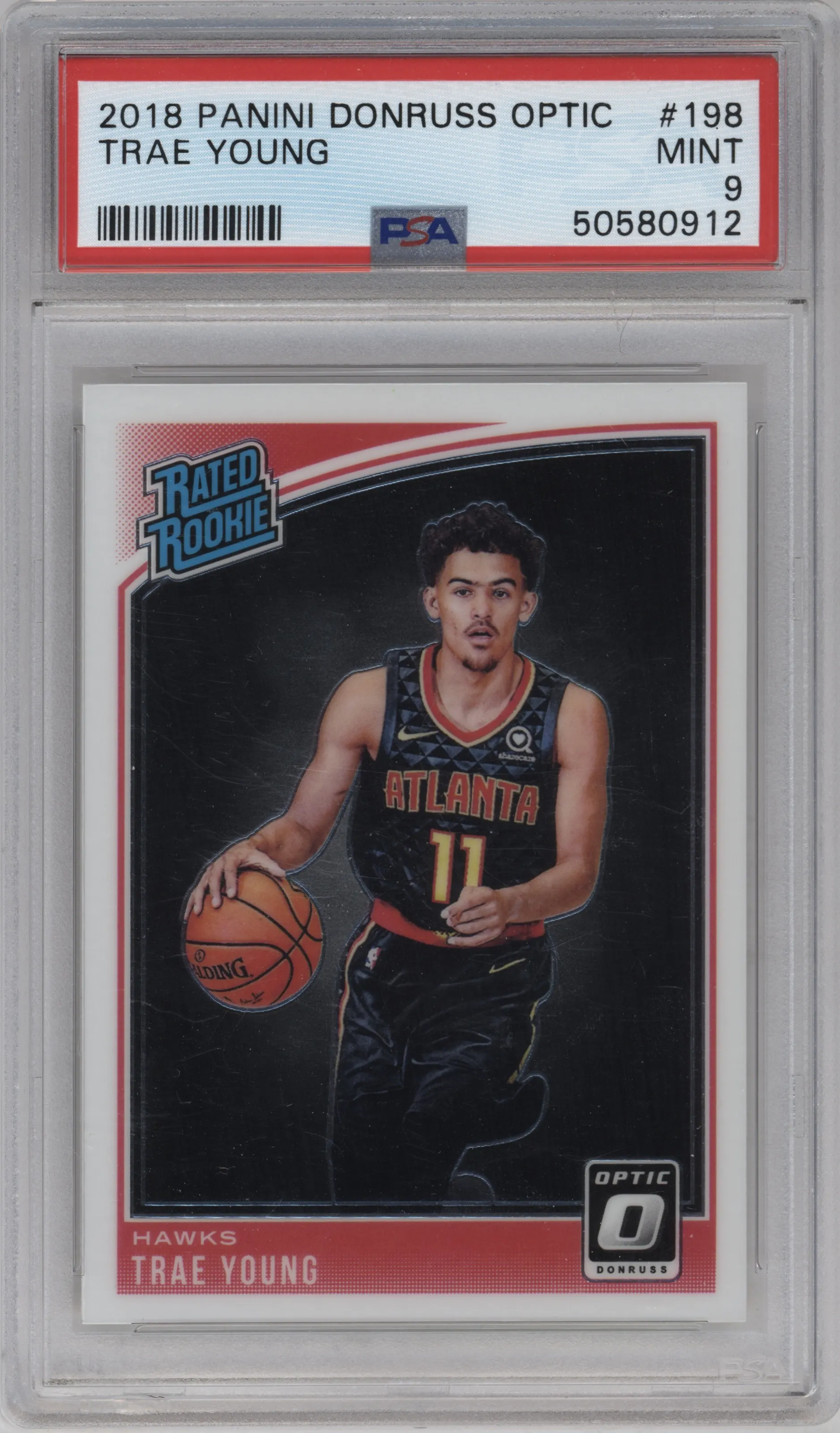2018 Panini Donruss Optic Rated Rookie Trae Young PSA 9