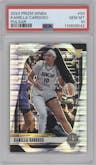 Kamilla Cardoso from the 2024 Panini Prizm WNBA set featuring a Pulsar parallel graded by PSA and given an overall grade of 10.
