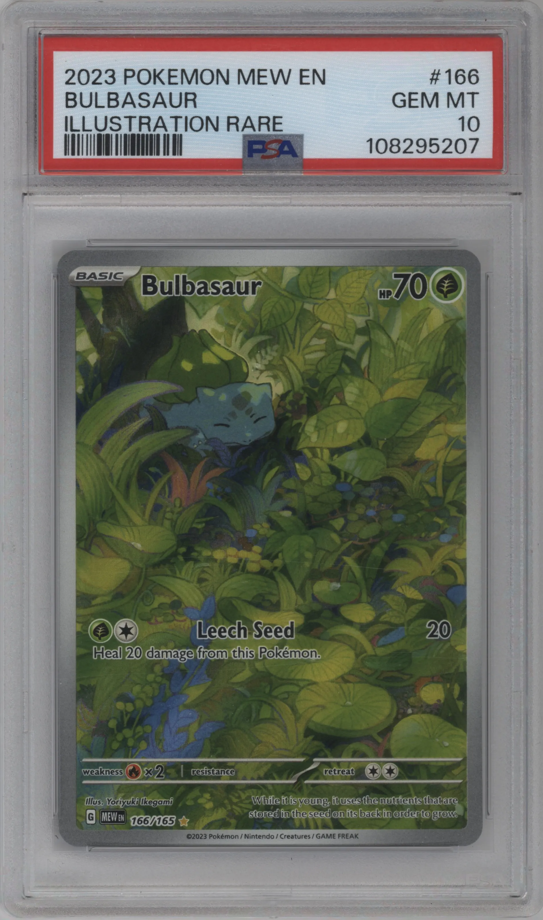 2023 Pokemon SV 151 Bulbasaur #166 PSA 10