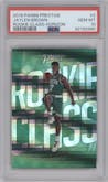 Jaylen Brown from the 2016-17 Panini Prestige  set featuring a Horizon parallel graded by PSA and given an overall grade of 10.