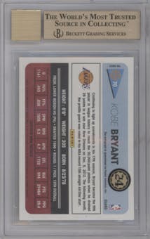 Kobe Bryant from the 2012-13 Panini Past & Present set graded by Beckett and given an overall grade of 9.5.
