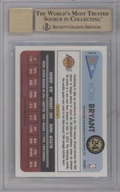 Kobe Bryant from the 2012-13 Panini Past & Present set graded by Beckett and given an overall grade of 9.5.