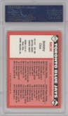 Bobby Cox from the 1986 Topps set featuring a Tiffany parallel graded by PSA and given an overall grade of 10.