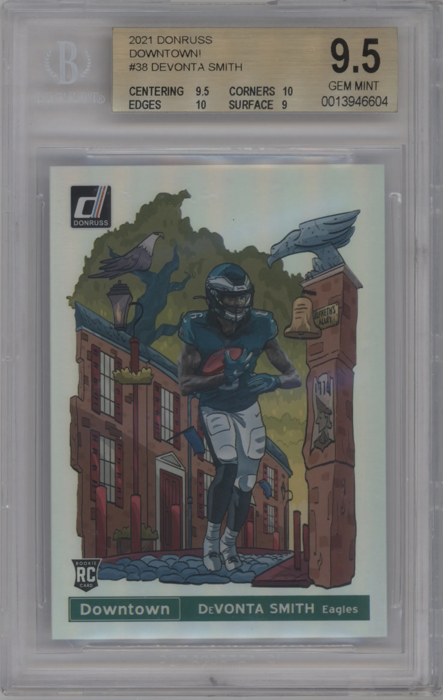 2021 Panini Donruss Downtown Devonta Smith BGS 9.5
