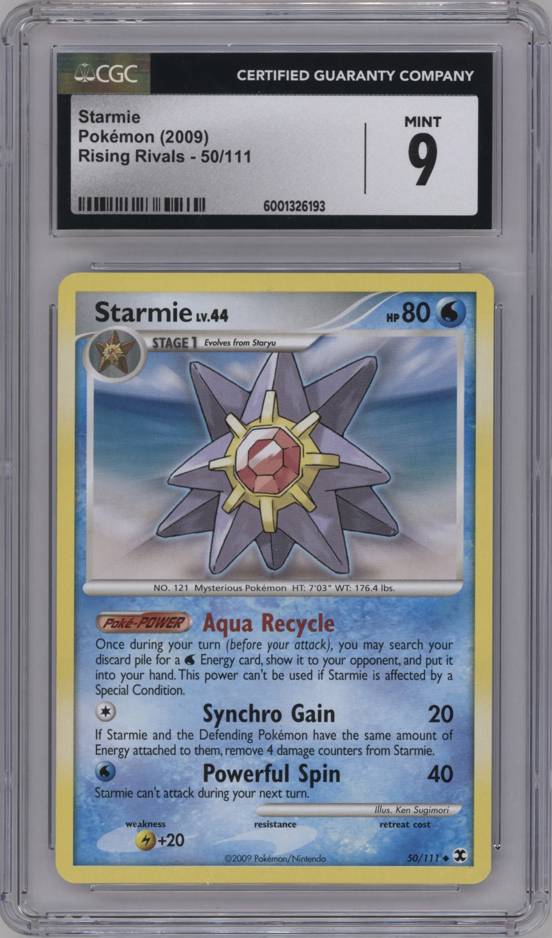 2009 Pokemon Platinum Rising Rivals Starmie CGC 9