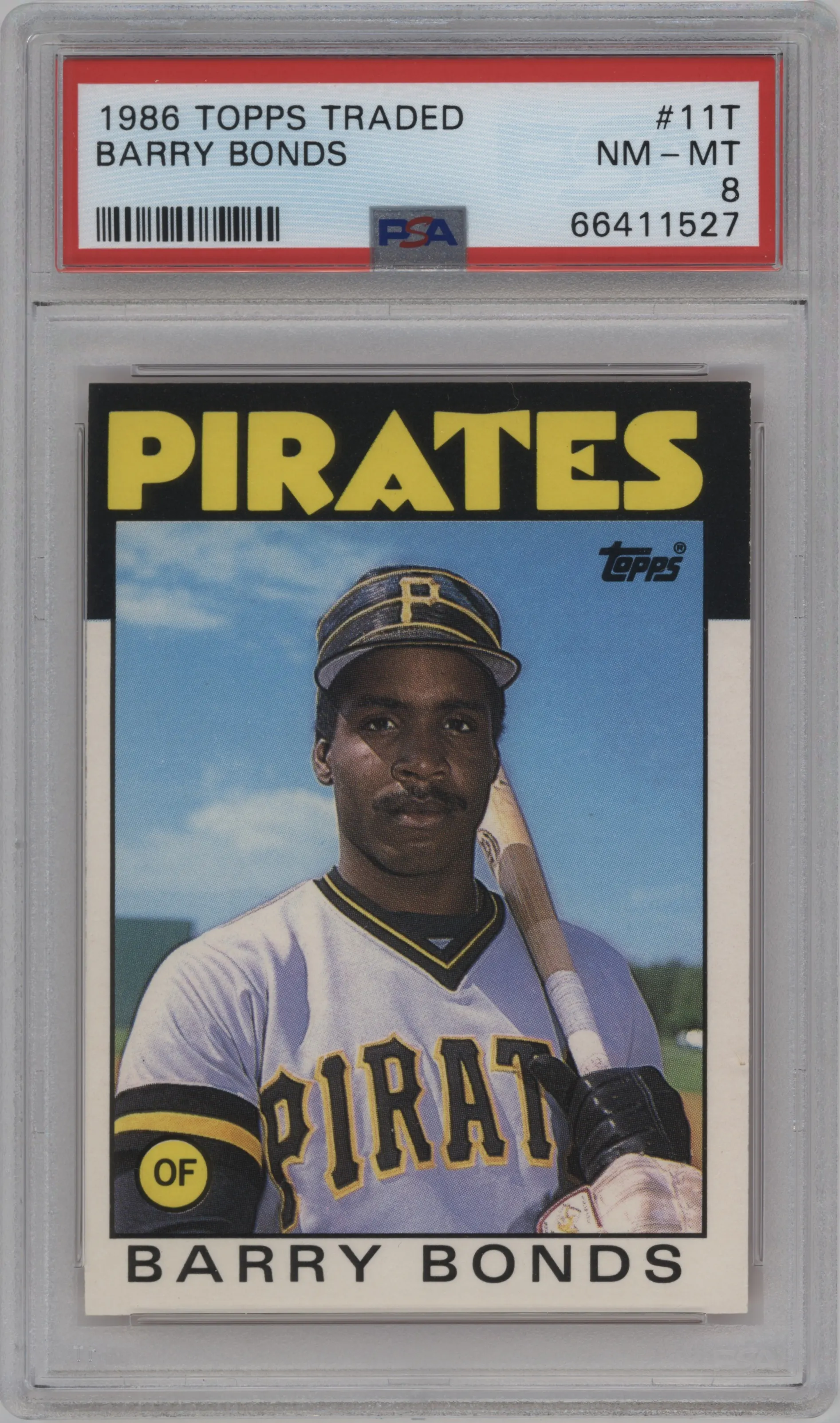 1986 Topps Traded Barry Bonds PSA 8