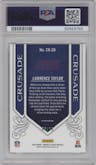 Lawrence Taylor from the 2023 Panini Rookies & Stars set featuring a Gold parallel graded by PSA and given an overall grade of 10.
