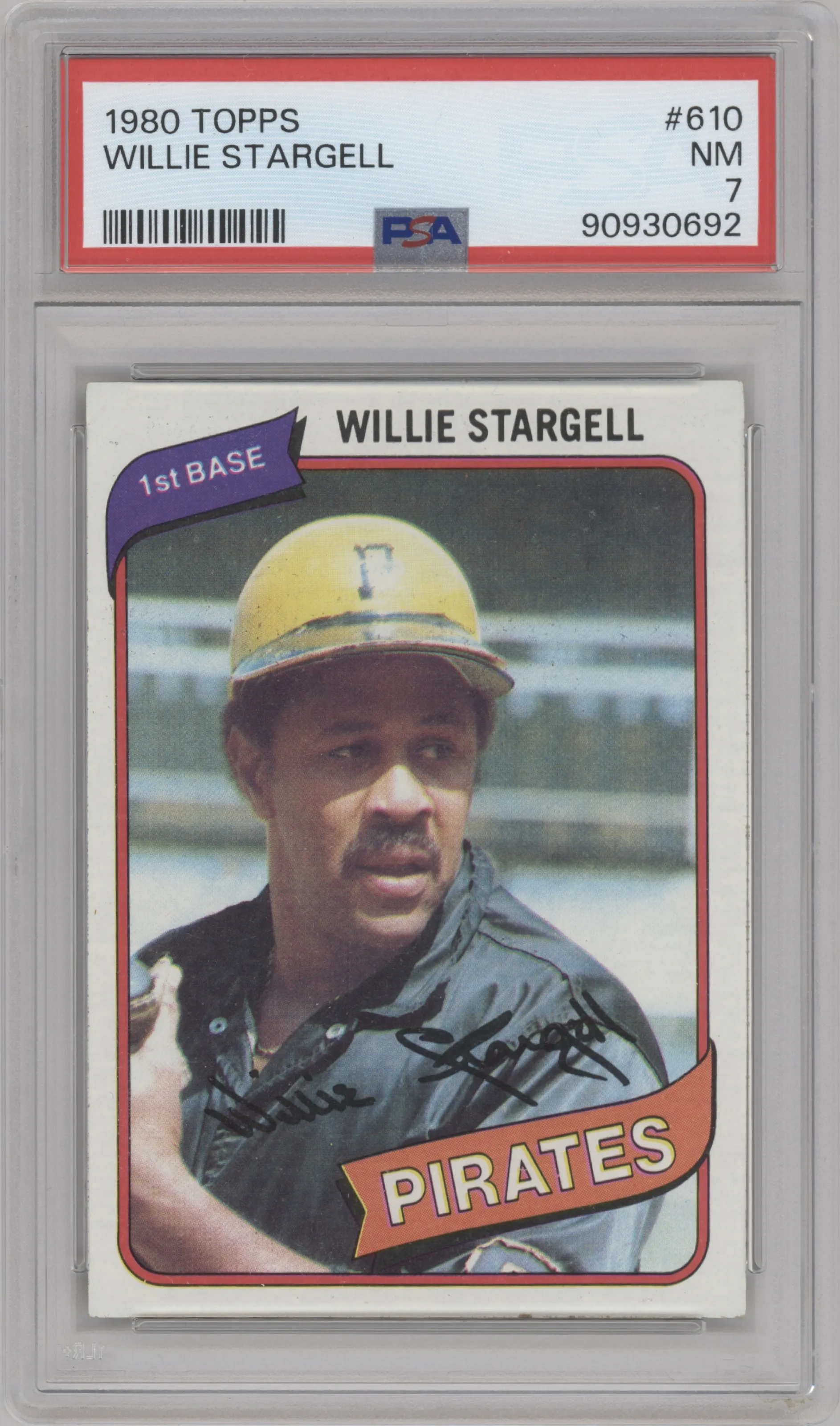 1980 Topps Willie Stargell PSA 7