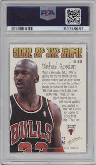 Michael Jordan from the 1998-99 Skybox Premium set graded by PSA and given an overall grade of 9.